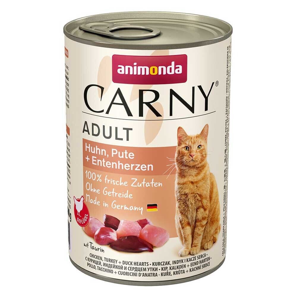 ANIMONDA Carny Adult Flavour Chicken Turkey Duck Hearts 400g Wet Cat Food