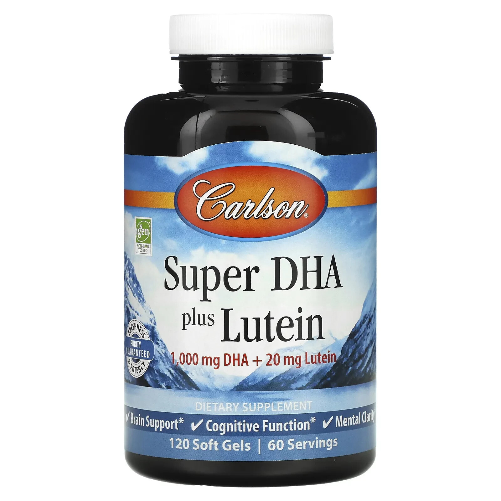 Carlson, Super DHA Plus Lutein, 60 Soft Gels