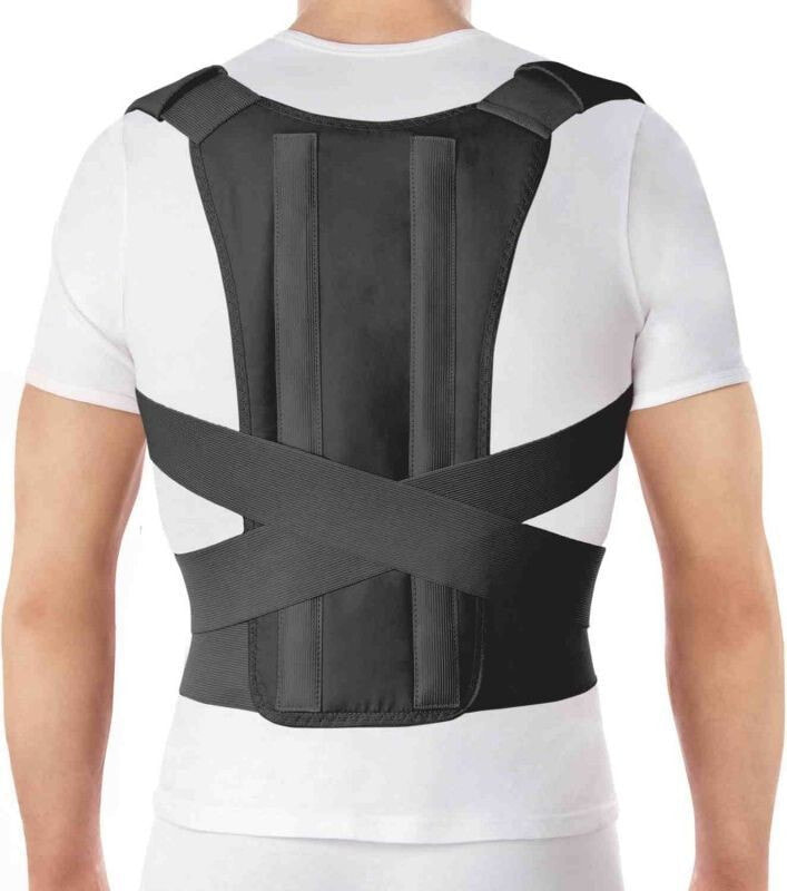 TOROS-GROUP Stiff posture correction corset, black size 5 (651)