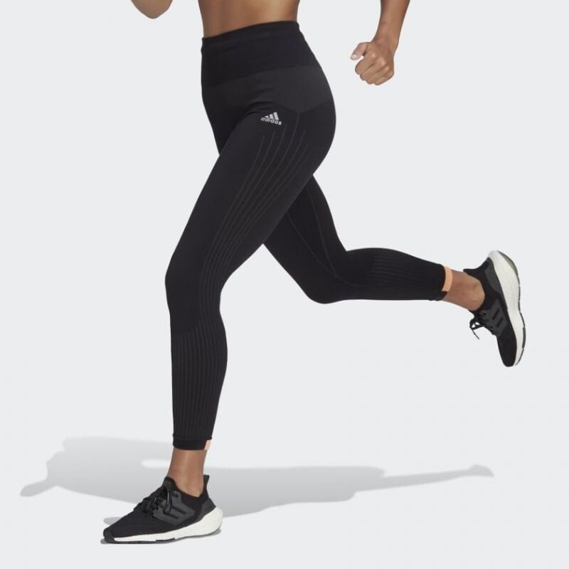 Женские черные спортивные легинсы Adidas Aeroknit Winter Running Long Tights W HF6640 pants