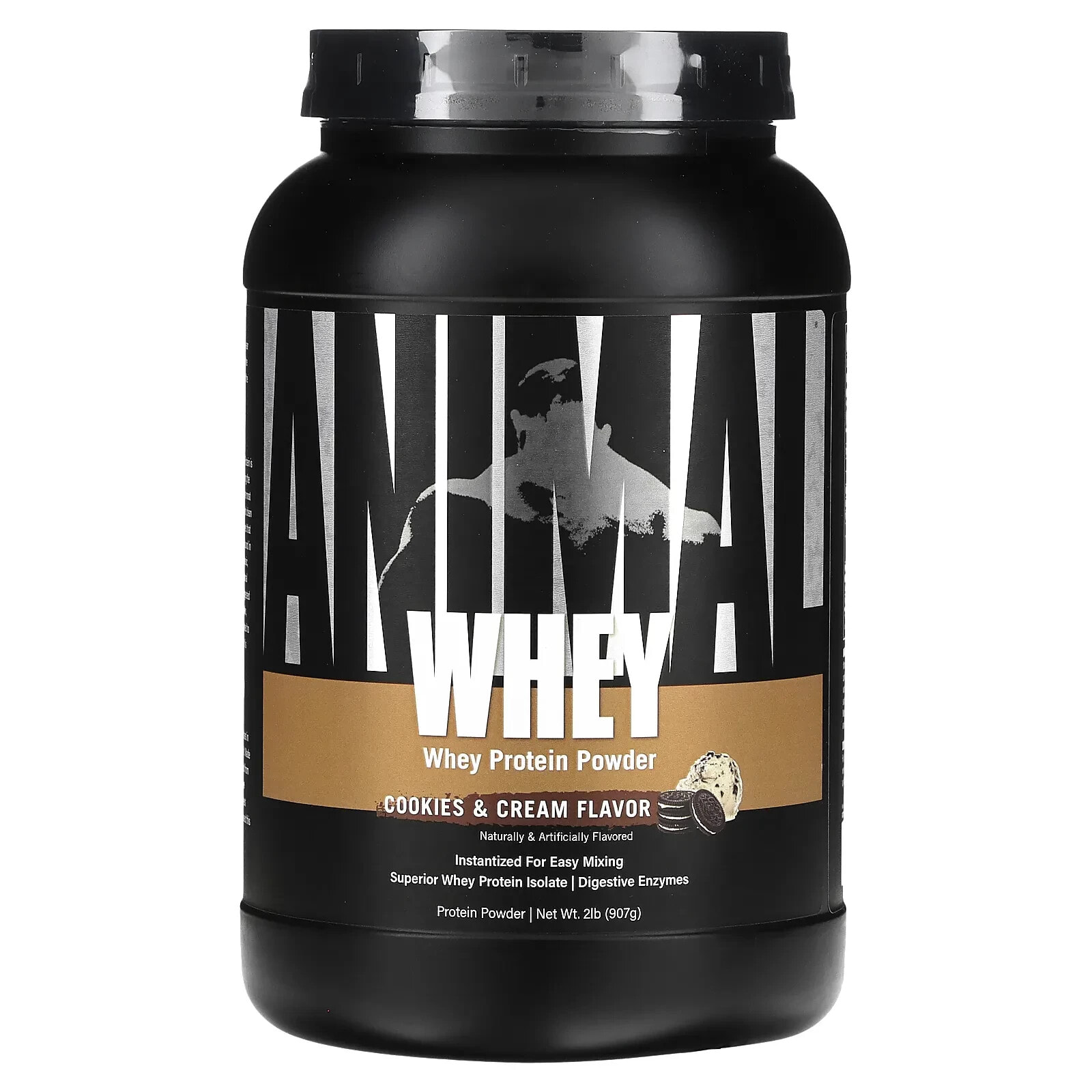 Animal Whey Protein Powder, Cookies & Cream, 2 lb (907 g)