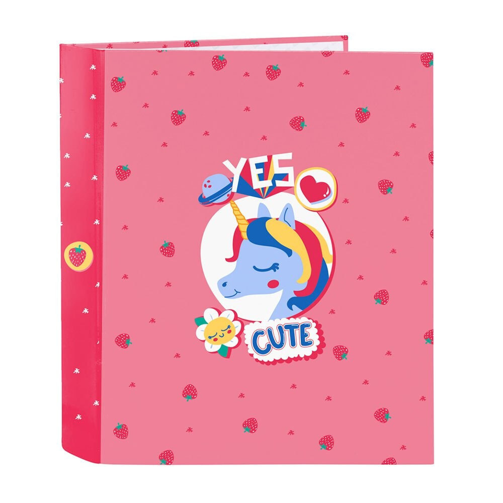 SAFTA Blackfit8 Cute Folio Cardboard Ring Binder 4 Rings Folder