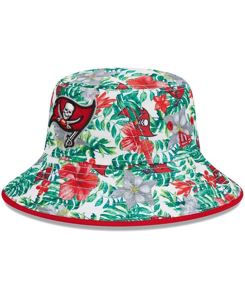 New Era men's White Tampa Bay Buccaneers Botanical Bucket Hat