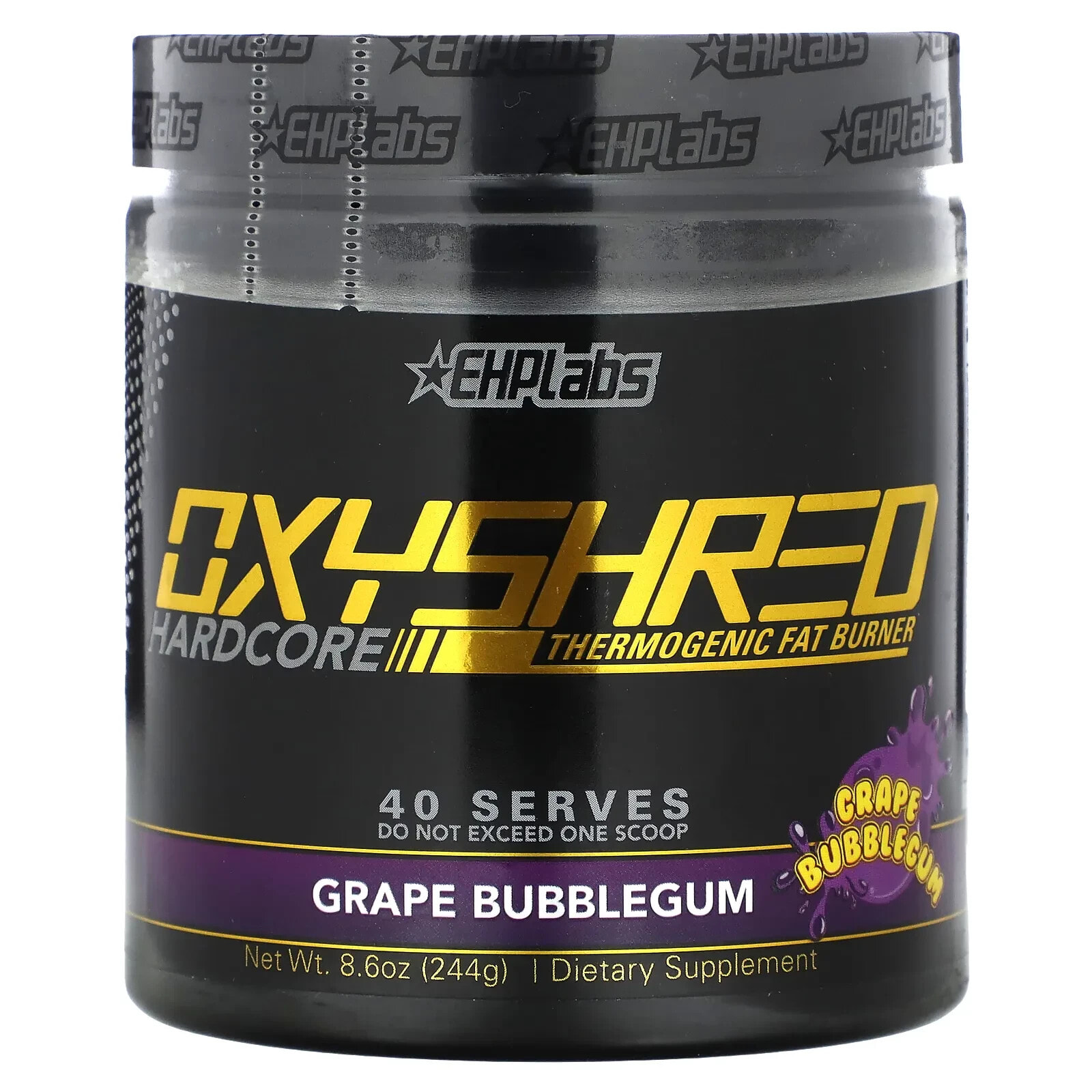 OxyShred Hardcore, Thermogenic Fat Burner, Grape Bubblegum, 8.6 oz (244 g)