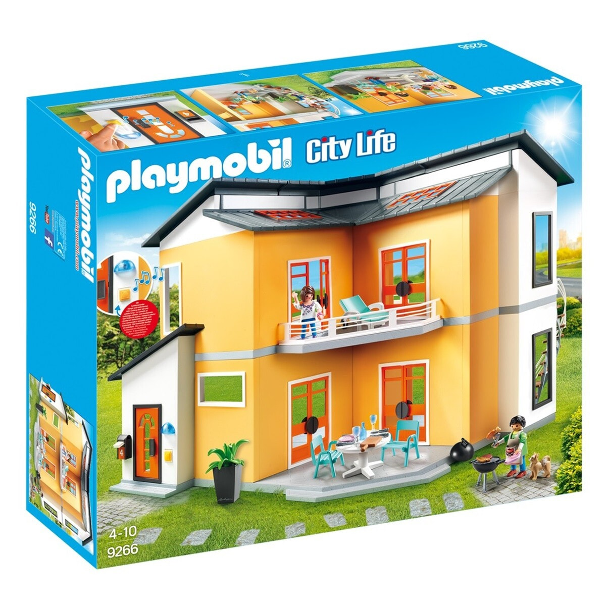 Набор с элементами конструктора Playmobil City Life 9266 Современный жилой  дом цвет black,red,white,yellow — купить недорого с доставкой, 588203