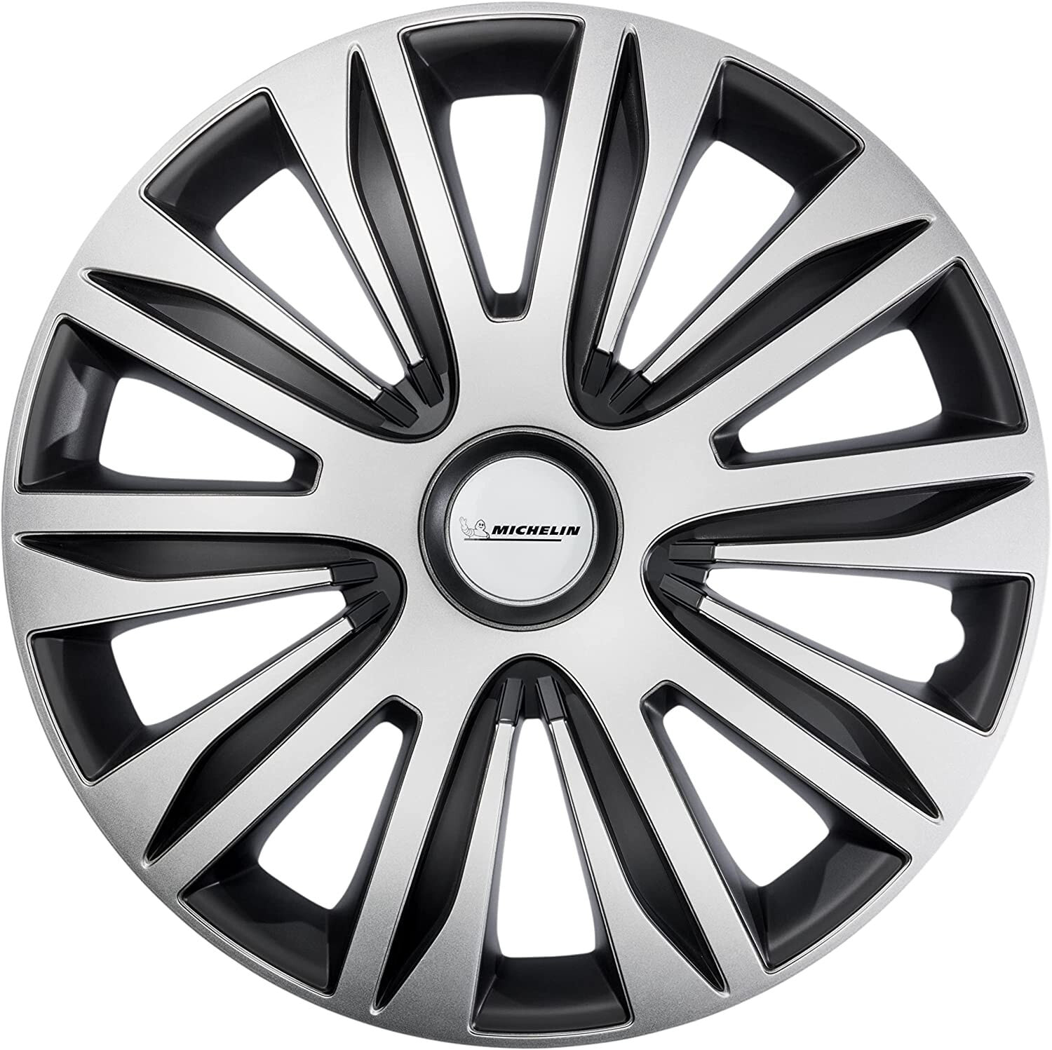 Автомобильная шина или диск Michelin Alice Hub Caps 40.6 cm / 16 Inch Universal Wheel Trim Set of 4 for Cars ABS Plastic Black / Silver, Silver / Black