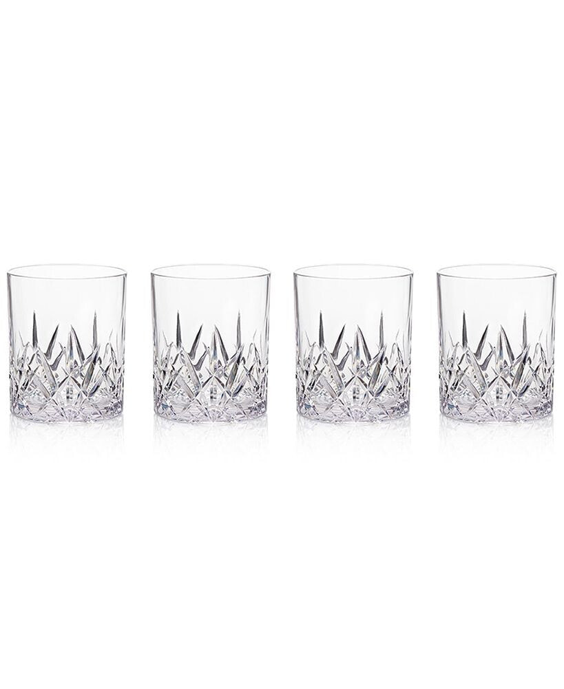 Q Squared aurora Clear Double Old-Fashioned Tumblers, Set of 4