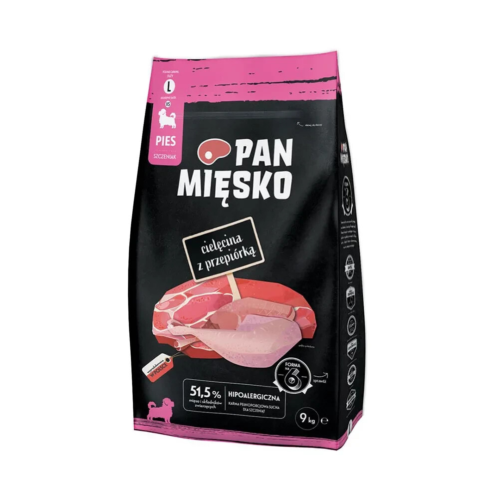 PAN MIESKO Veal With Quail L dog food 9kg