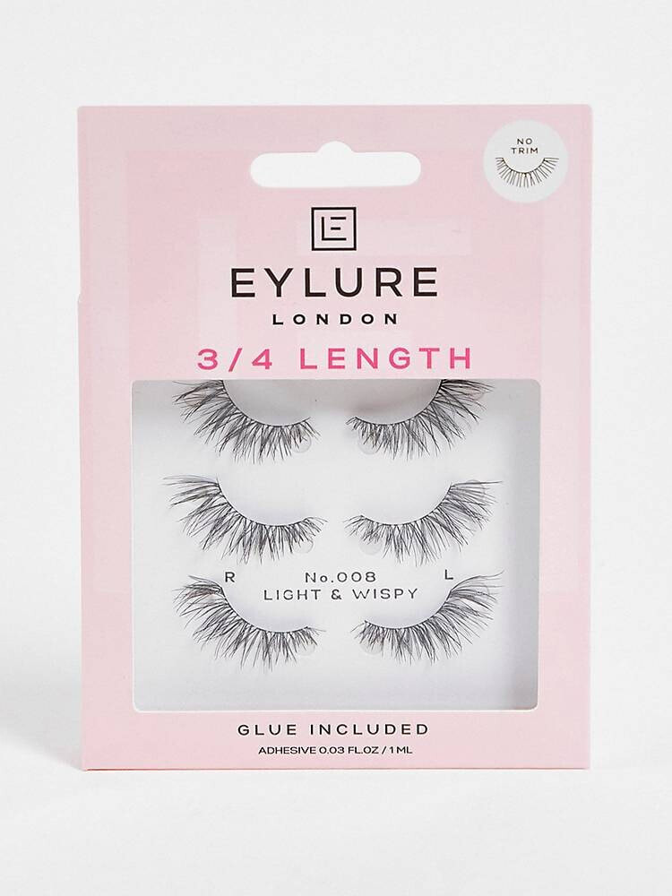 Eylure – Fluttery Light – Falsche Wimpern, Nr. 008 im Multipack