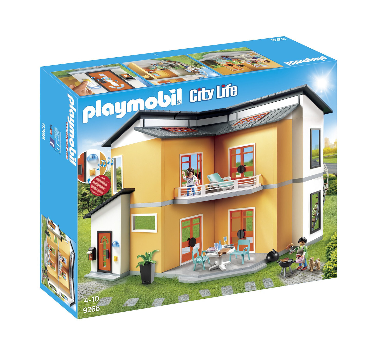 Набор с элементами конструктора Playmobil City Life 9266 Современный жилой  дом цвет black,red,white,yellow — купить недорого с доставкой, 588203