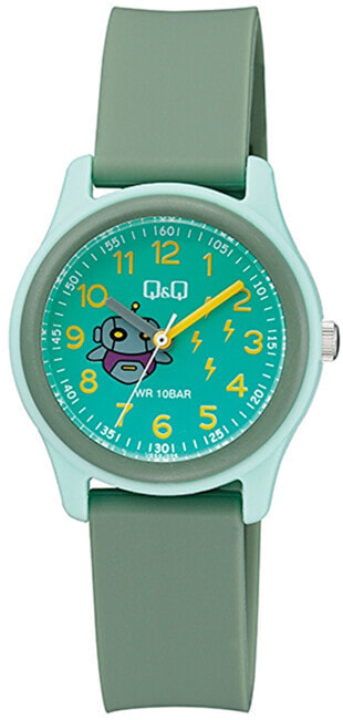 Мужские наручные часы с серым силиконовым ремешком Q&Q Dtsk hodinky VS59J006Y