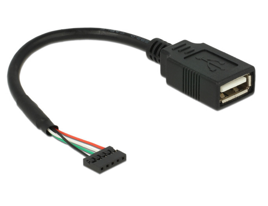 DeLOCK 84831 USB кабель 0,15 m 2.0 USB A Черный