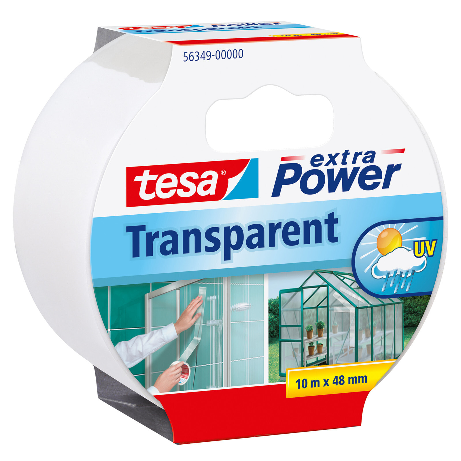 TESA extra Power Transparant 10 m Прозрачный 1 шт 56349-00000-03