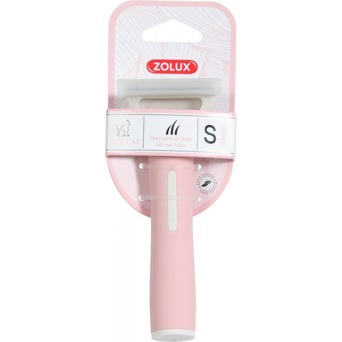 Brush Zolux 550008 Cat Small Multicolour Pink Steel Plastic