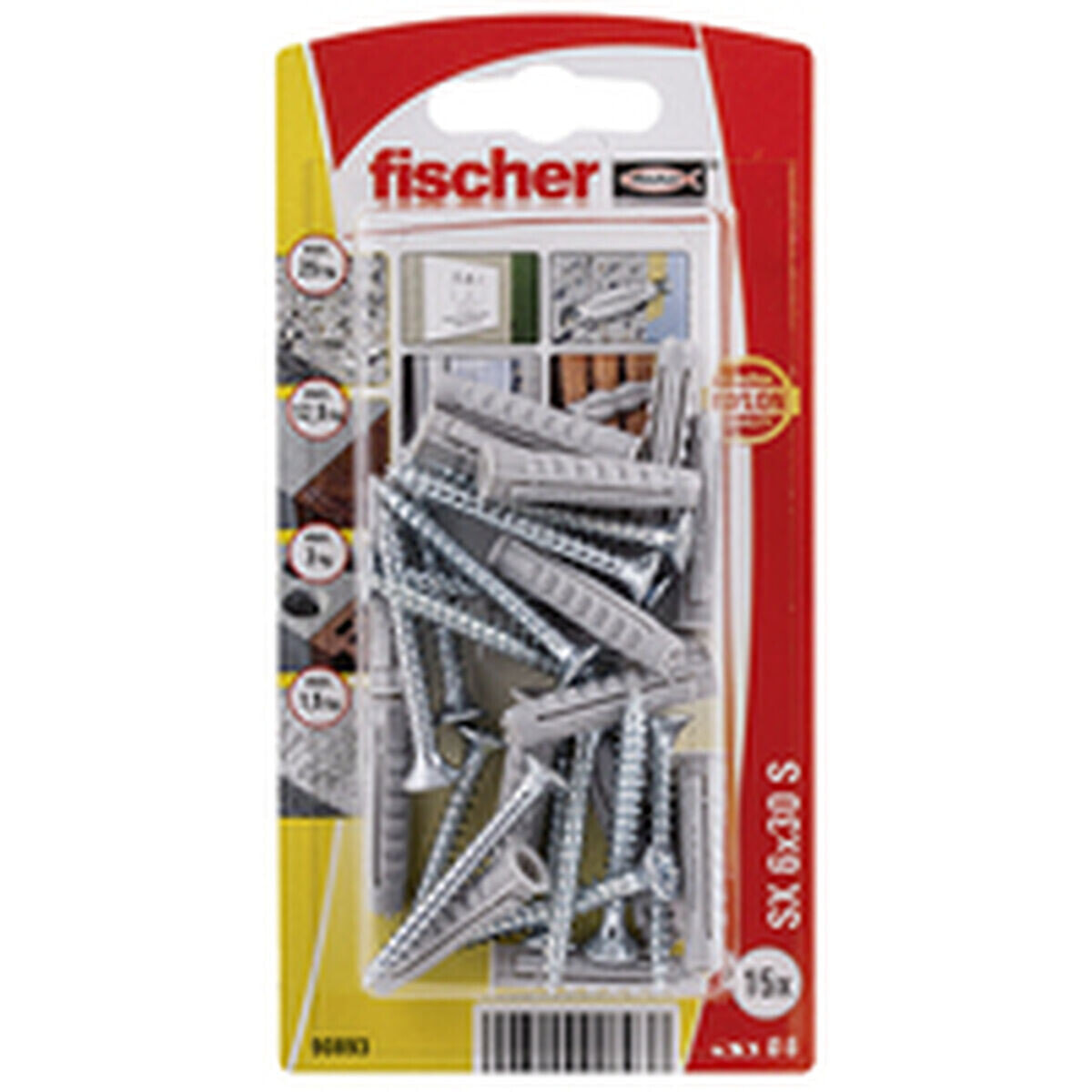 дюбеля и шурупы Fischer дюбеля и шурупы 15 штук (6 x 30 mm)