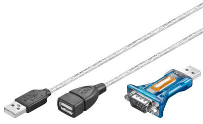 Wentronic 95436 USB 2.0 A 9-pin D-SUB Black,Blue,Silver cable interface/gender adapter