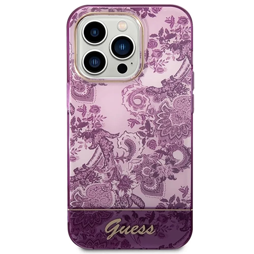 GUESS Guhcp14Lhgplhf iPhone 14 Pro 6.1 Porcelain Collection phone case