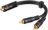 Wentronic 50375 - RCA - Male - 2 x RCA - Female - 0.2 m - Black