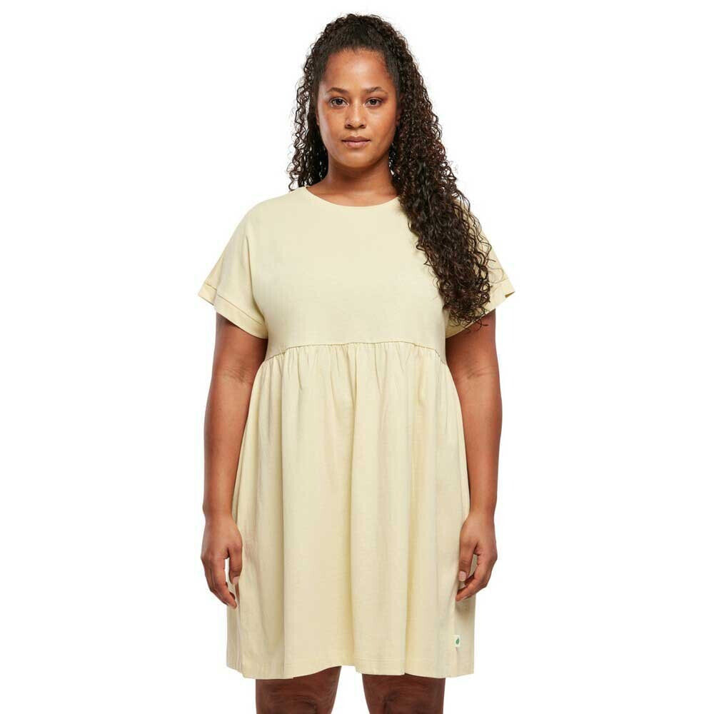 URBAN CLASSICS Organic Empire Valance Short Sleeve Dress