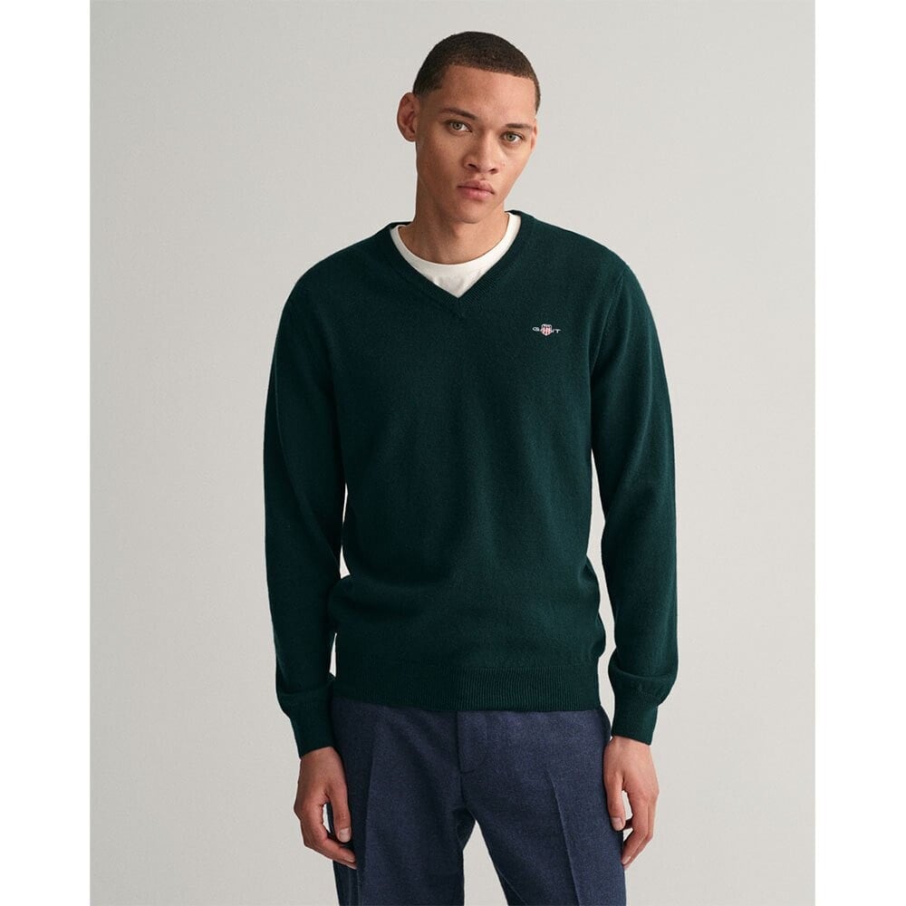 GANT Superfine Lambswool V Neck Sweater