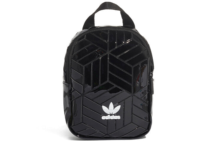 adidas originals 阿迪达斯 三叶草3D立体感小logo mini 棉 斜挎包书包背包双肩包 迷你 黑色 / Рюкзак Backpack Adidas Originals FL9679