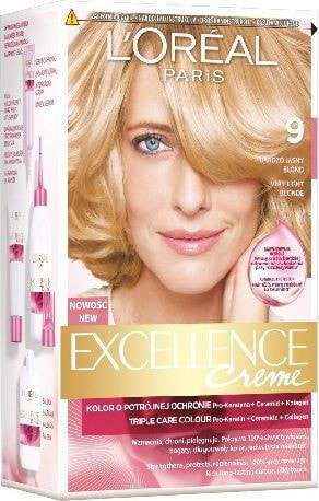 L'Oreal Paris Excellence Creme 9 Стойкая ухаживающая краска для волос, оттенок очень светлый блондин