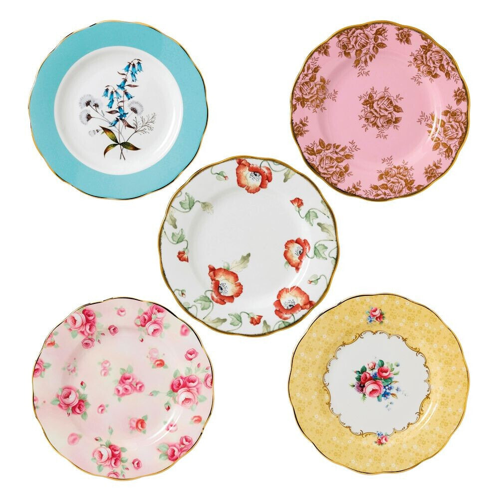 100 Years 1950-1990 5-Piece Plate Set