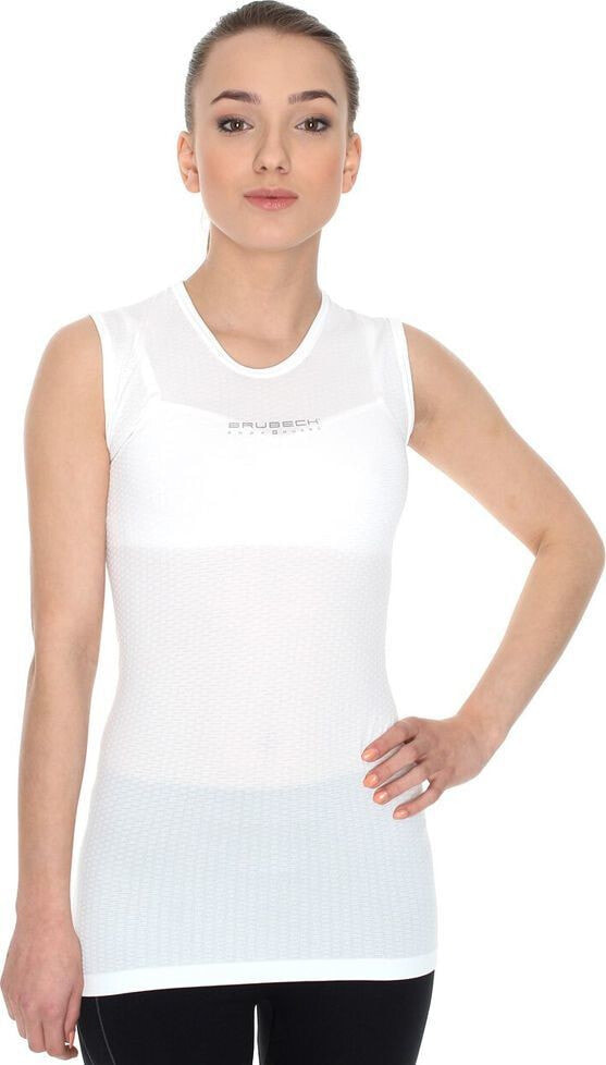 Женская спортивная футболка или топ Brubeck Koszulka damska typu base layer z krótkim rękawem biała r. S (SS10540)