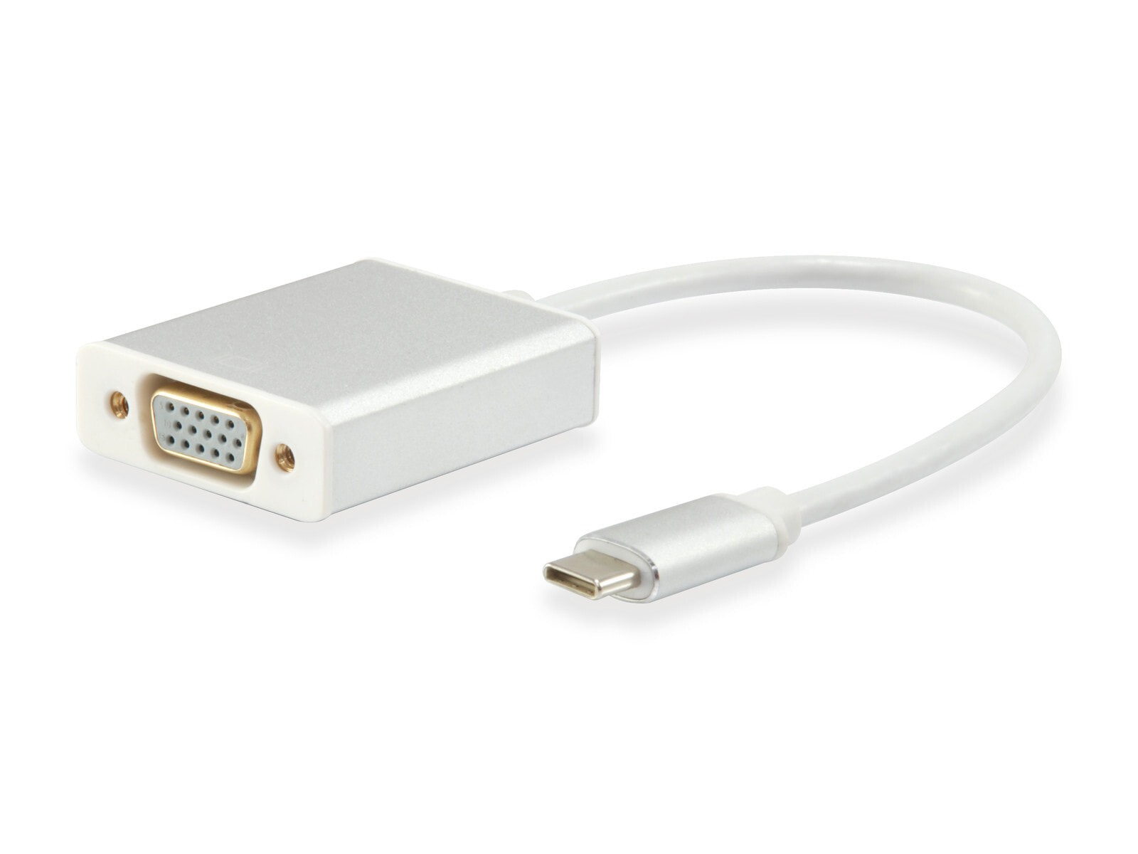 Equip 133451 кабельный разъем/переходник USB Type C VGA Белый