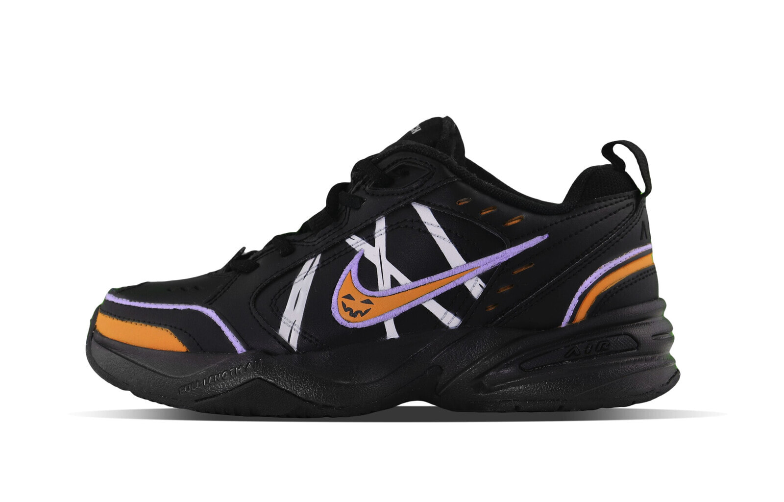 Nike Air Monarch 4 Chunky Sneakers Unisex Low-Top Black/Orange/Purple