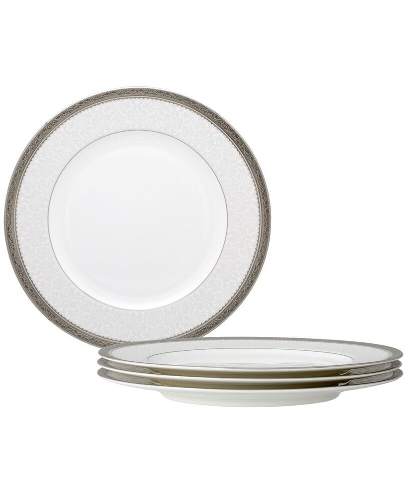 Noritake odessa Platinum Set of 4 Dinner Plates, Service For 4