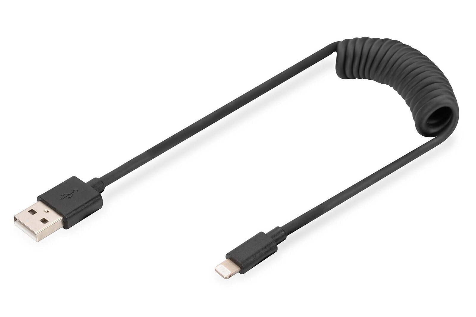 DIGITUS USB 2.0 - USB A to Lightning Spiral Cable
