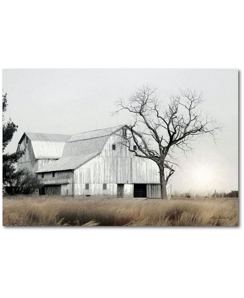Country farm with Old Oak Gallery-Wrapped Canvas Wall Art - 24
