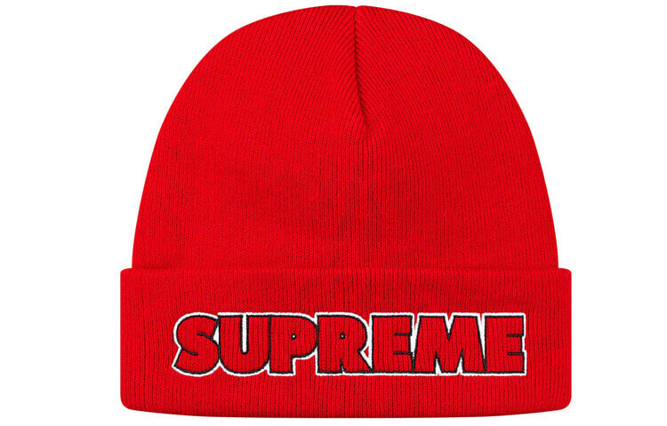 Supreme FW19 Week 2 Outline Beanie 冷帽 绒线帽 红色#红# / Шапка Supreme FW19 Week 2 Outline Beanie SUP-FW19-297