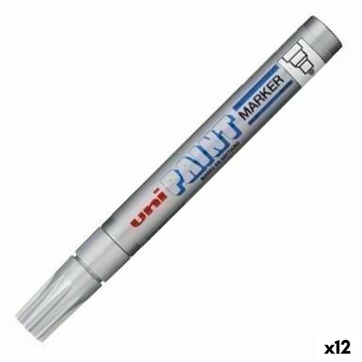 Постоянный маркер Uni-Ball PX-20 Серебристый 2,8 mm (12 штук)