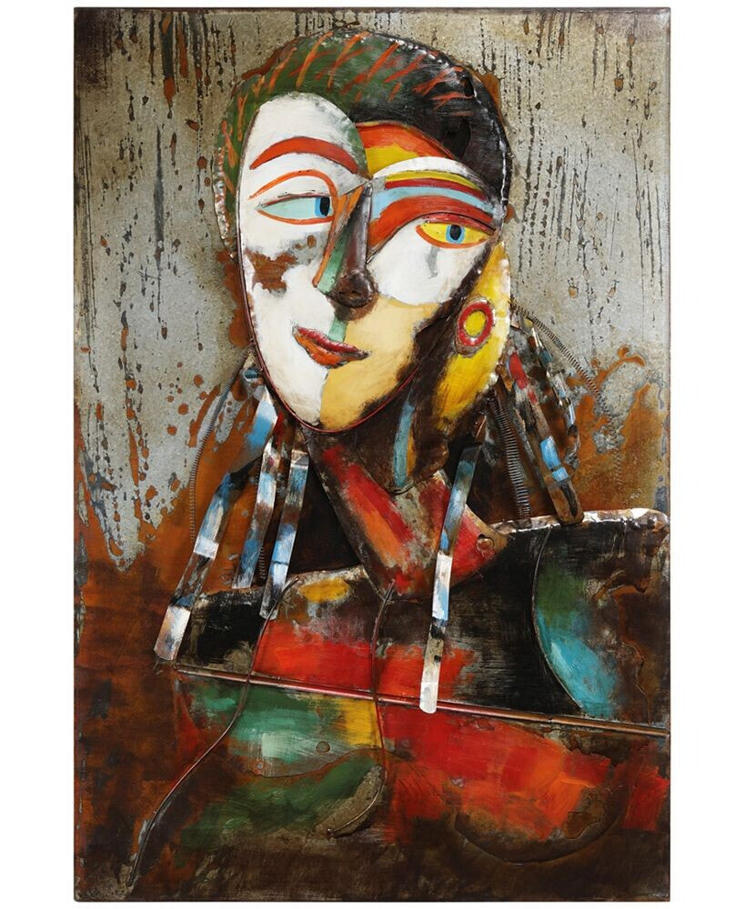 Homme 1 Mixed Media Iron Hand Painted Dimensional Wall Art, 60