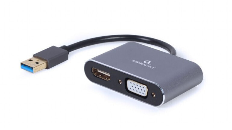 Gembird A-USB3-HDMIVGA-01 - USB Type-A - HDMI output - DisplayPort output - 3840 x 2160 pixels
