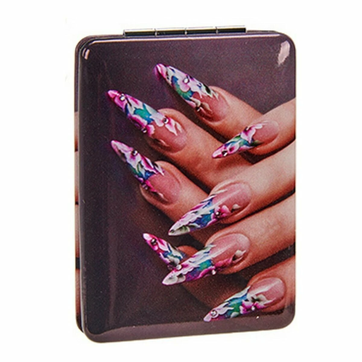 Magnifying Mirror Foldable Nails (2,5 x 8,5 x 6,2 cm) (12 Units)