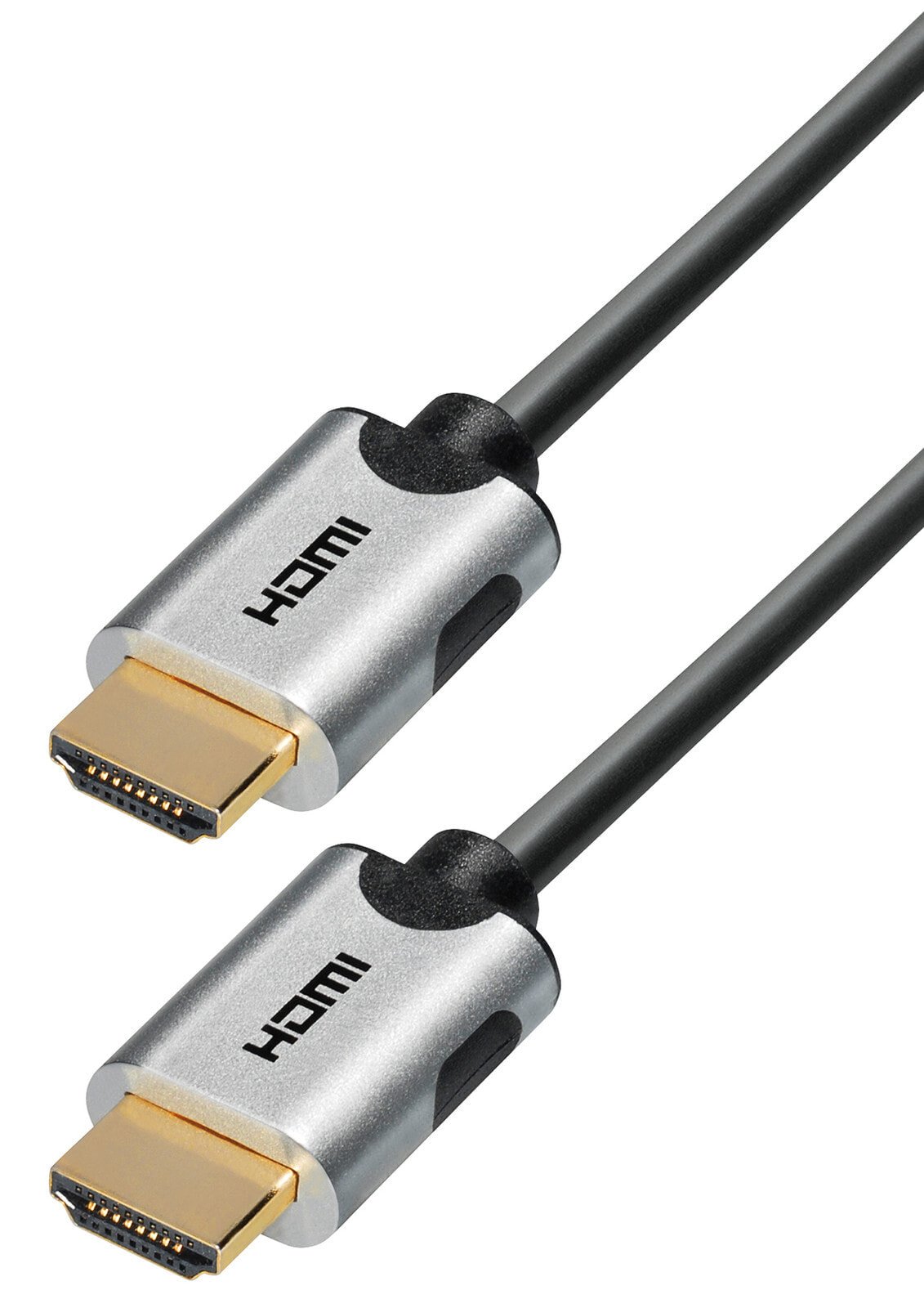 Transmedia C 221-2 - 2 m - HDMI Type A (Standard) - HDMI Type A (Standard) - 48 Gbit/s - Black - Gold - Grey