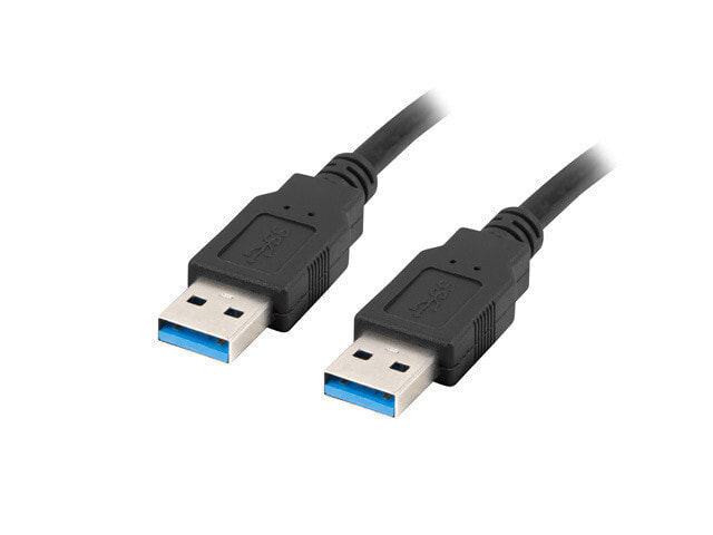 Lanberg CA-USBA-30CU-0010-BK - 1 m - USB A - USB A - USB 3.2 Gen 1 (3.1 Gen 1) - 5000 Mbit/s - Black