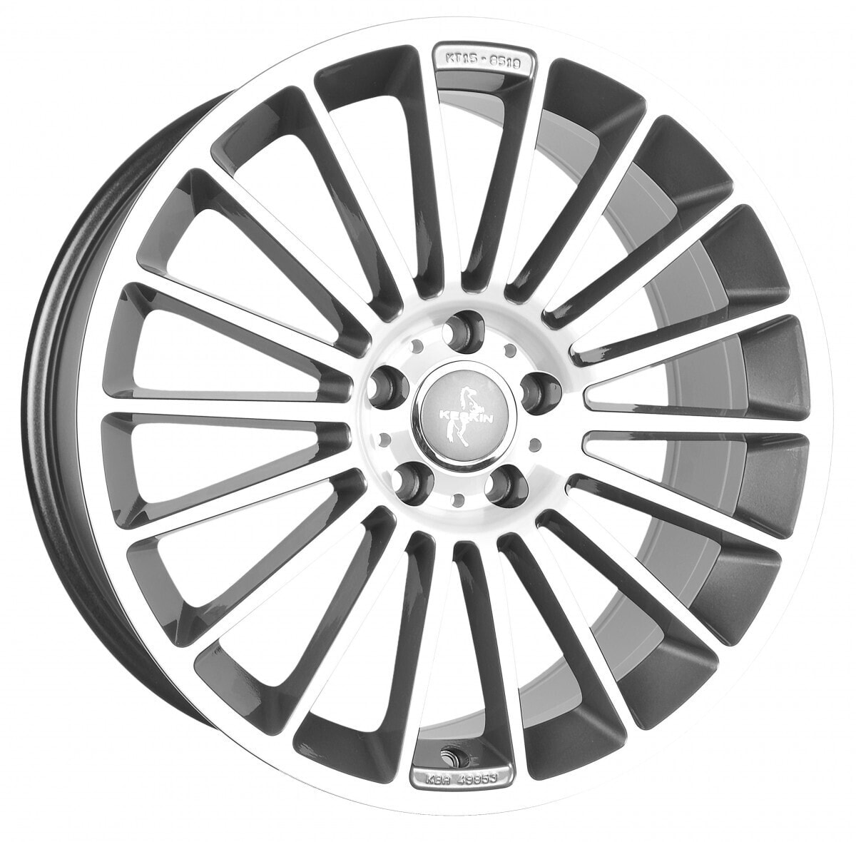 Колесный диск литой Keskin KT15 Speed palladium front polish 7x17 ET48 - LK5/108 ML72.6