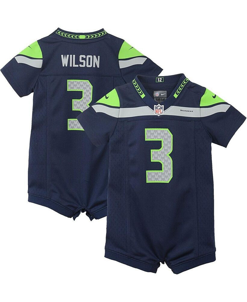 Nike infant Russell Wilson Navy Seattle Seahawks Romper Jersey