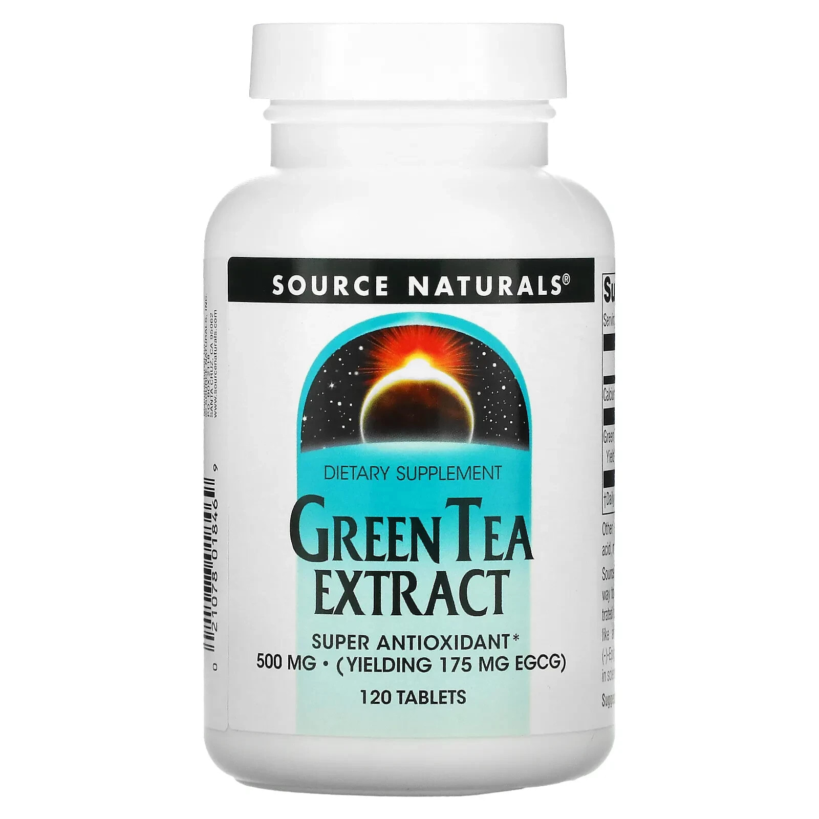 Green Tea Extract, 500 mg, 120 Tablets