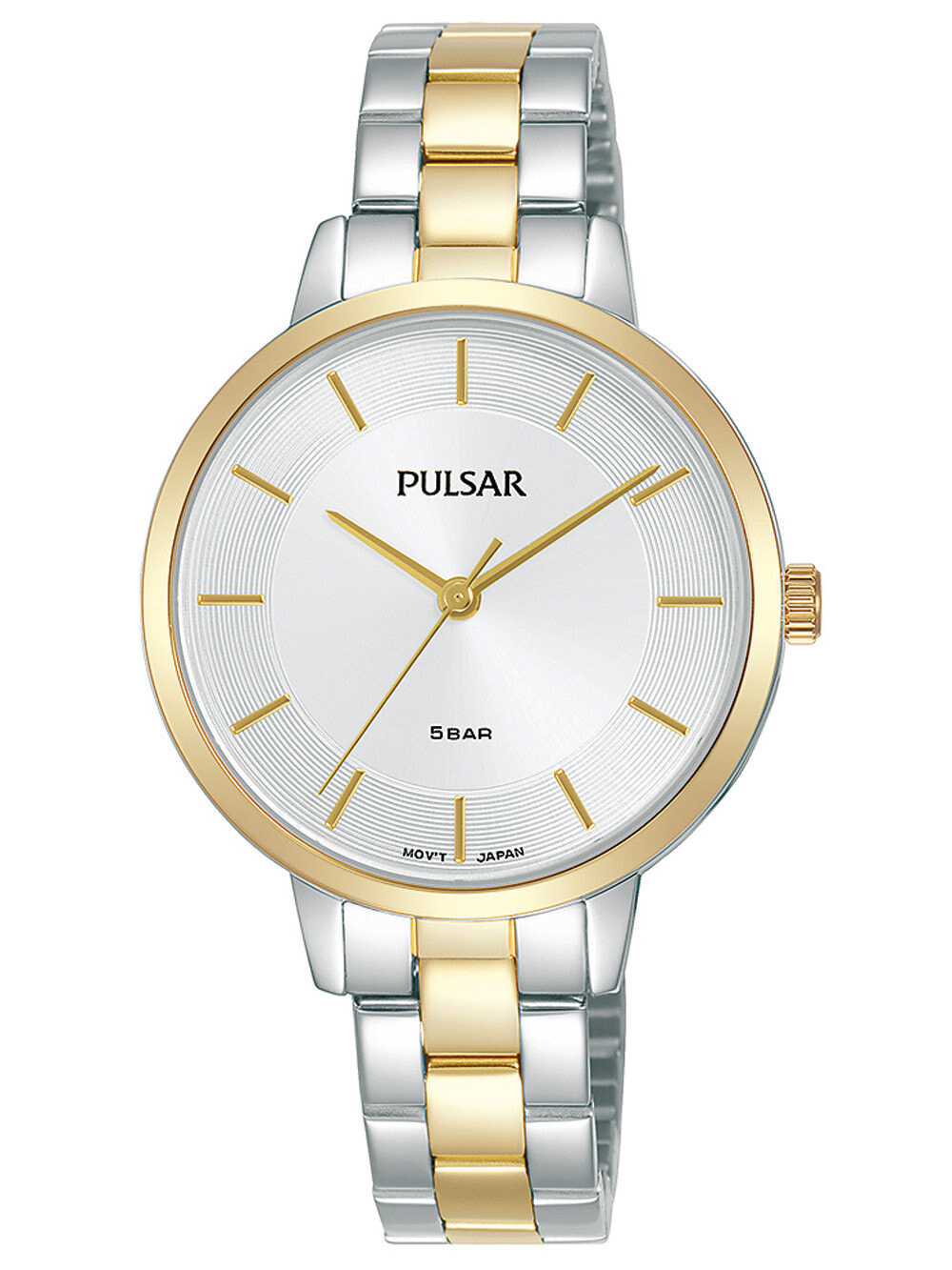 Женские наручные кварцевые часы Pulsar ремешок из нержавеющей стали. Водонепроницаемость-5 АТМ. Защищенное от царапин минеральное стекло.
