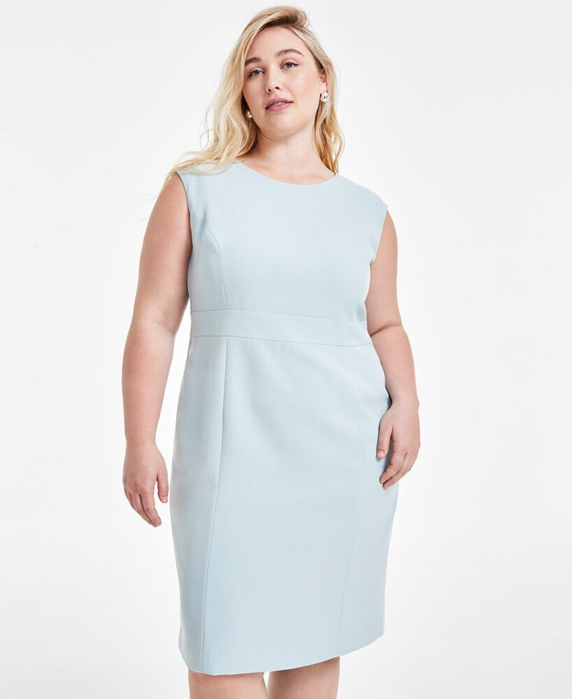 Kasper plus Size Cap-Sleeve Sheath Dress