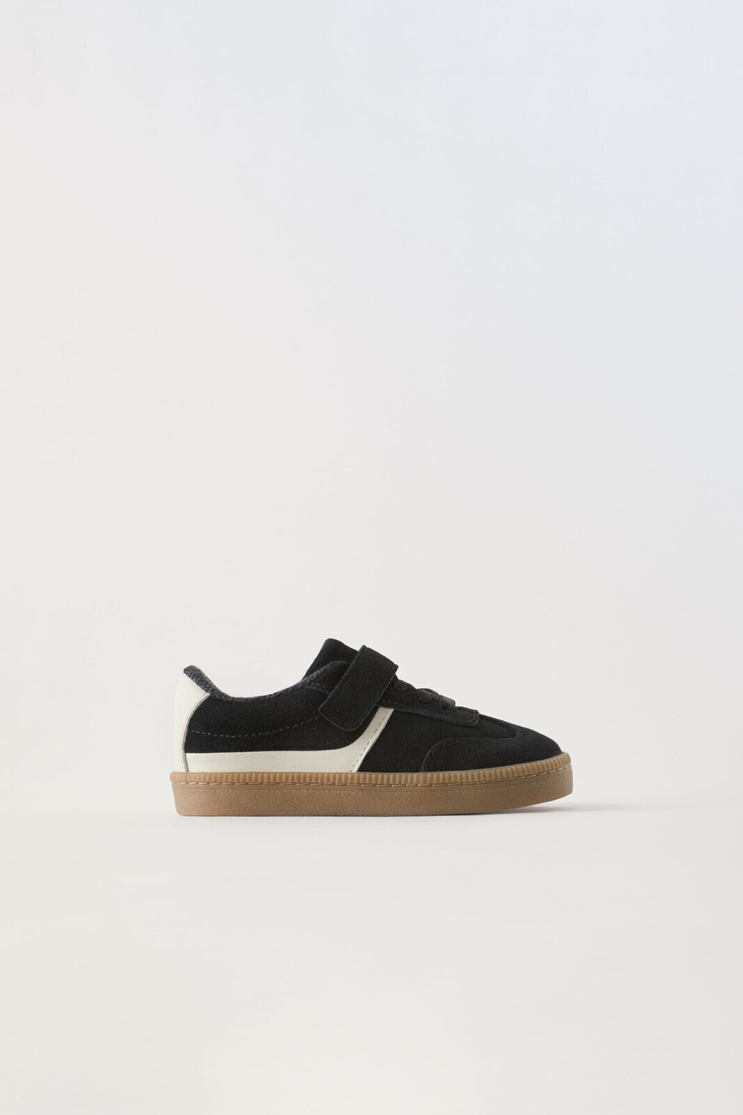 Leather retro plimsolls ZARA