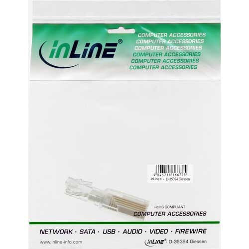 InLine 18890L кабельный разъем/переходник RJ10 Прозрачный