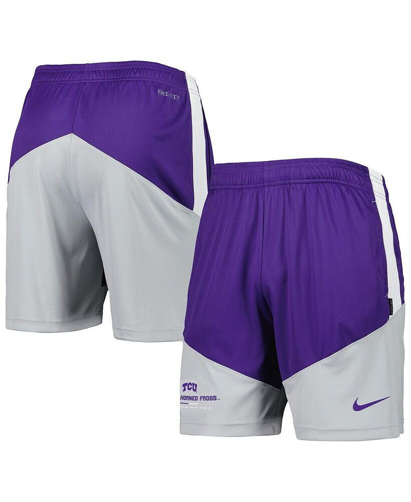 Men's Purple, Gray TCU Horned Frogs Performance Player Shorts