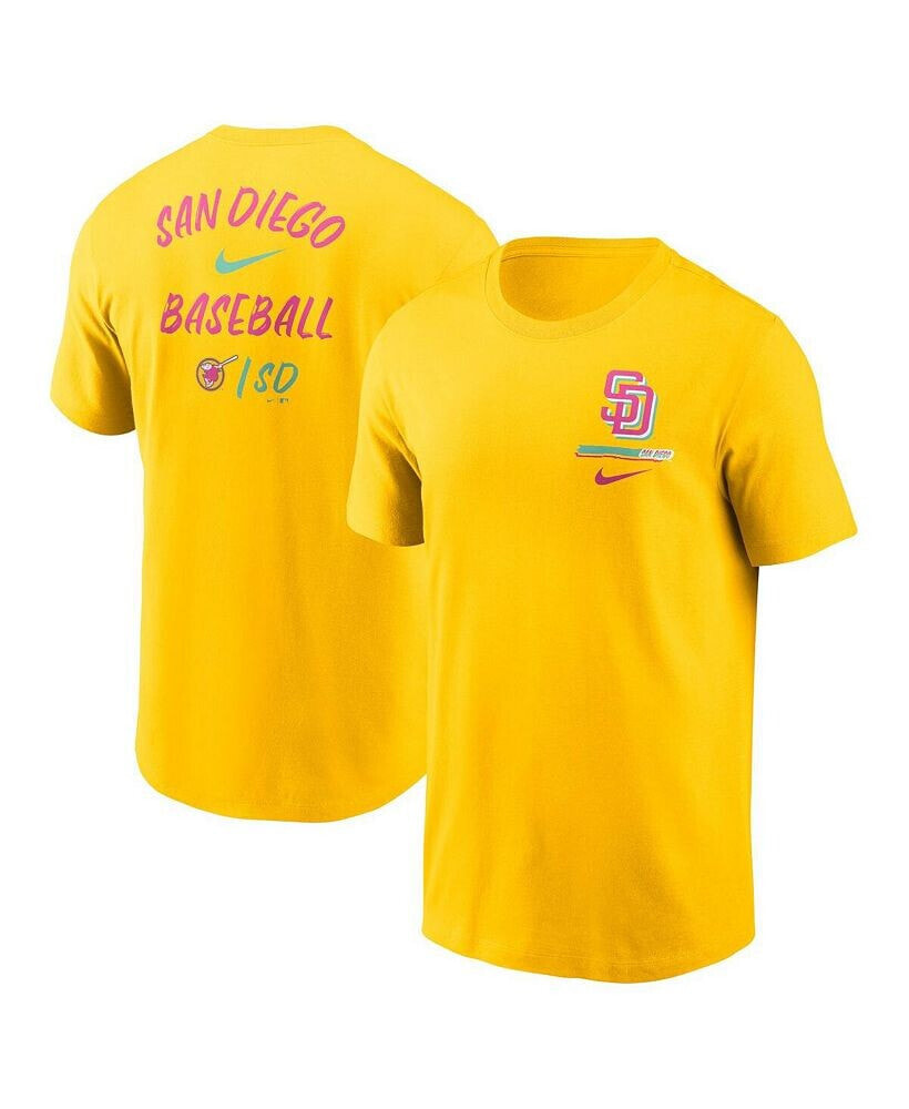 Nike men's Gold San Diego Padres City Connect 2-Hit T-shirt