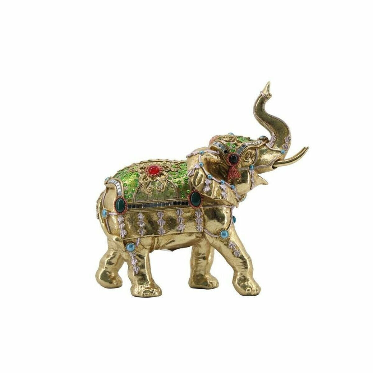 Decorative Figure DKD Home Decor Golden Elephant Modern 24 x 12 x 23,5 cm